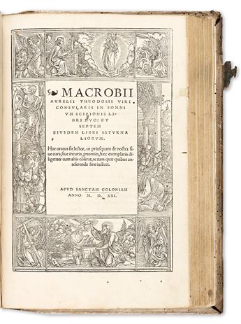 Quintilian; Aulus Gellius; [and] Macrobius. Sammelband of Three Works.